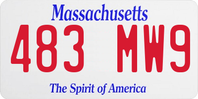 MA license plate 483MW9