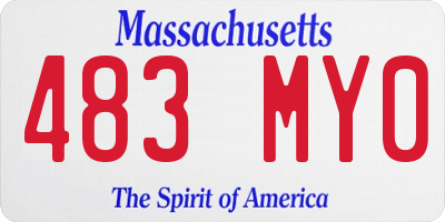 MA license plate 483MY0