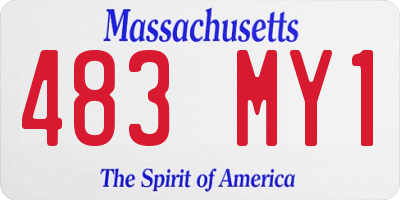 MA license plate 483MY1