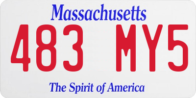 MA license plate 483MY5