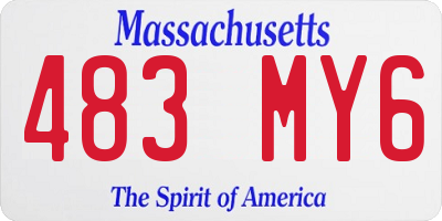 MA license plate 483MY6