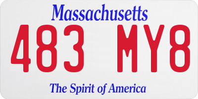 MA license plate 483MY8