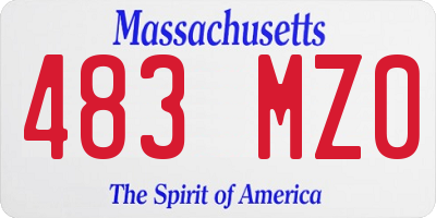 MA license plate 483MZ0