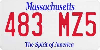 MA license plate 483MZ5