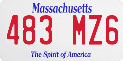 MA license plate 483MZ6