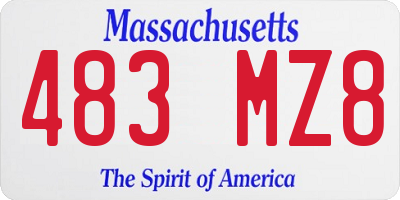MA license plate 483MZ8