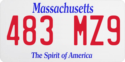 MA license plate 483MZ9