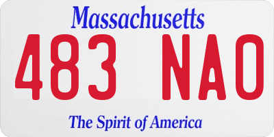 MA license plate 483NA0