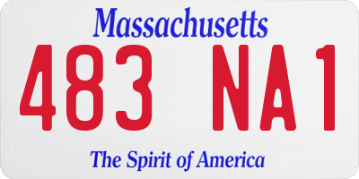 MA license plate 483NA1