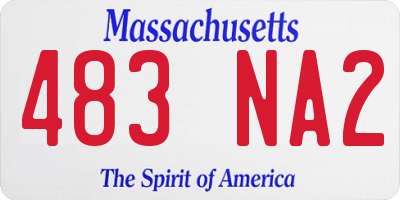 MA license plate 483NA2