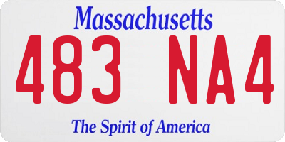 MA license plate 483NA4