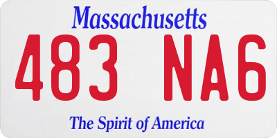 MA license plate 483NA6
