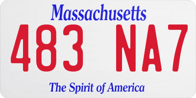 MA license plate 483NA7
