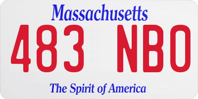 MA license plate 483NB0
