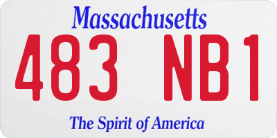 MA license plate 483NB1