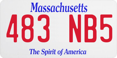 MA license plate 483NB5