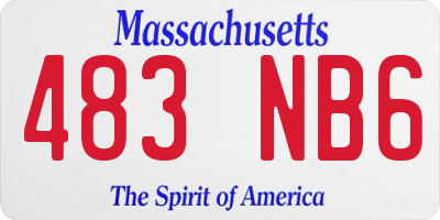MA license plate 483NB6
