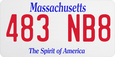 MA license plate 483NB8