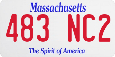MA license plate 483NC2
