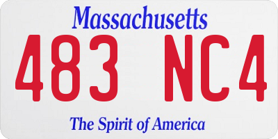 MA license plate 483NC4