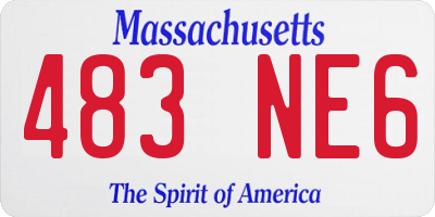 MA license plate 483NE6