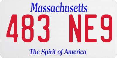 MA license plate 483NE9