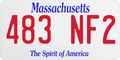 MA license plate 483NF2