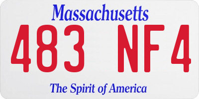 MA license plate 483NF4