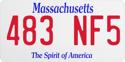 MA license plate 483NF5