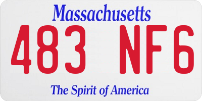 MA license plate 483NF6