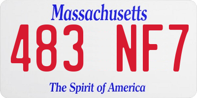 MA license plate 483NF7