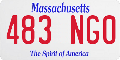 MA license plate 483NG0