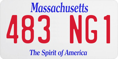 MA license plate 483NG1