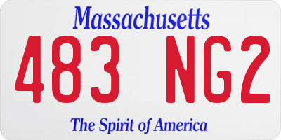 MA license plate 483NG2