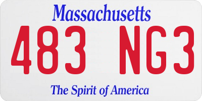 MA license plate 483NG3