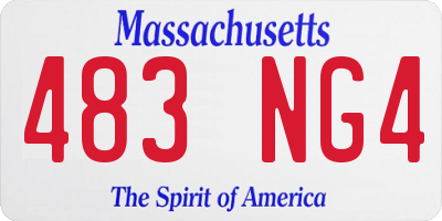 MA license plate 483NG4