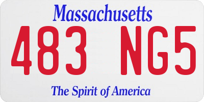 MA license plate 483NG5