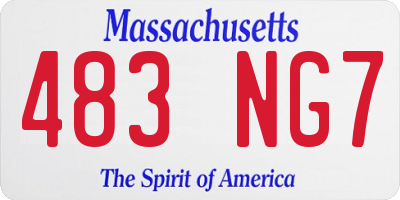 MA license plate 483NG7