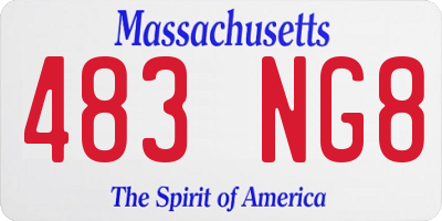 MA license plate 483NG8