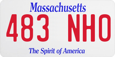 MA license plate 483NH0