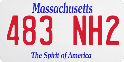 MA license plate 483NH2