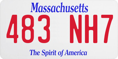 MA license plate 483NH7