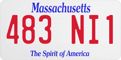 MA license plate 483NI1