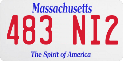 MA license plate 483NI2