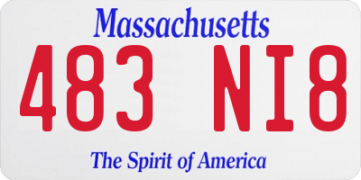 MA license plate 483NI8