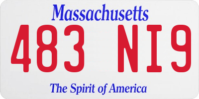 MA license plate 483NI9