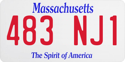MA license plate 483NJ1