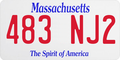MA license plate 483NJ2