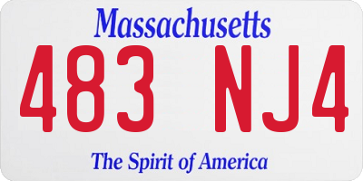 MA license plate 483NJ4
