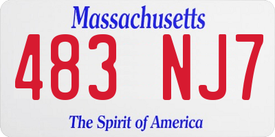 MA license plate 483NJ7